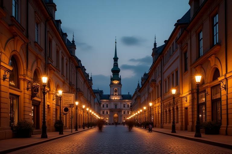 Historisches Zentrum Wiens bei Abendlicht